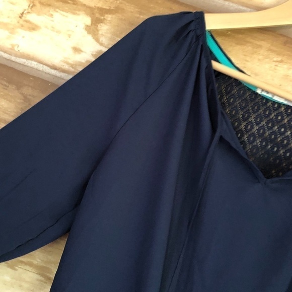 𝅺Jolt Flowy Boho Embroidered High Low Peasant Blouse Size M - Picture 4 of 10